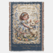 Personalizable  Easter Bunny Baby Blanket Decke (Vorderseite Vertikal)