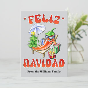 Personalizable Funny Feliz Navidad Weihnachts-Chil Feiertagskarte