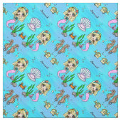 Personalizable Gewebe der Chibi Animemeerjungfrau Stoff (Muster)