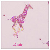personalizable Gewebe der rosa Giraffen Stoff (Nahaufnahme)