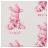 Personalizable Gewebe des rosa Sockenaffen Stoff (Nahaufnahme)