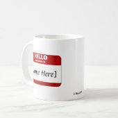 Personalizable hallo mein Name ist… (Rot) Kaffeetasse (Vorderseite Links)