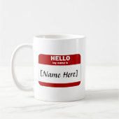 Personalizable hallo mein Name ist… (Rot) Kaffeetasse (Links)