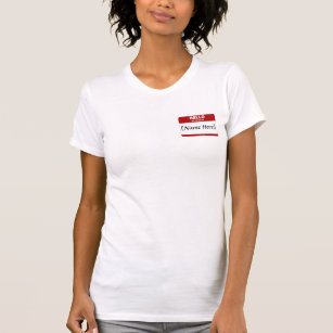 Personalizable hallo mein Name ist… (Rot) T-Shirt