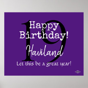 Personalizable Happy Birthday Poster HAMbyWG