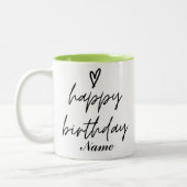 Personalizable Happy Geburtstag Kaffee Tasse (Links)