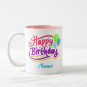 Personalizable Happy Geburtstag Kaffee Tasse (Links)