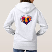 Personalizable Heart Is My Home Couple Silhouette  Hoodie (Rückseite)