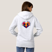 Personalizable Heart Is My Home Couple Silhouette  Hoodie (Schwarz voll)