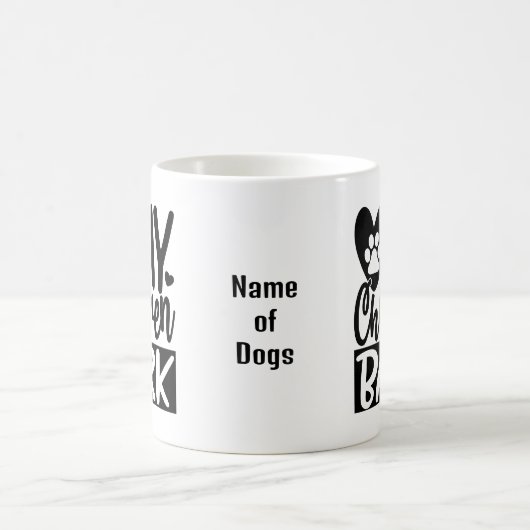 Personalizable Hund Parteitag Kaffee Tasse (Mittel)