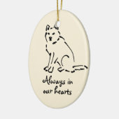Personalizable Hunde-Gedenkornament Keramikornament (Links)
