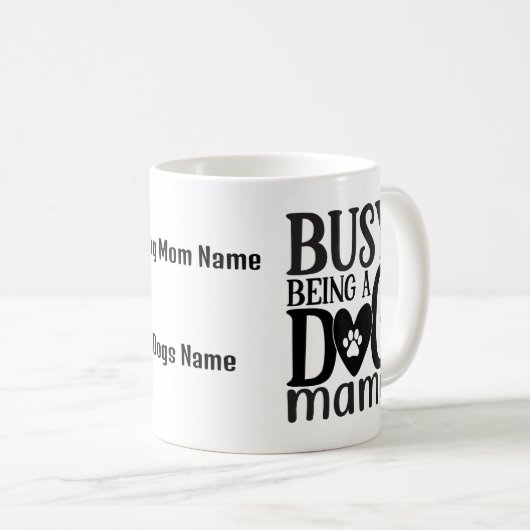 Personalizable Hunde Mama Kaffee Tasse (VorderseiteRechts)