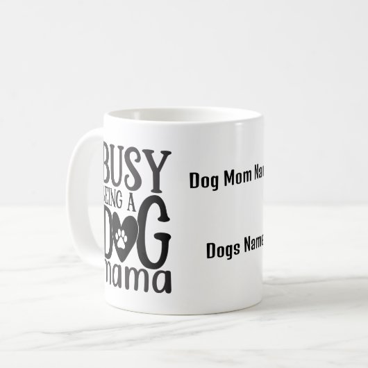 Personalizable Hunde Mama Kaffee Tasse (Vorderseite Links)