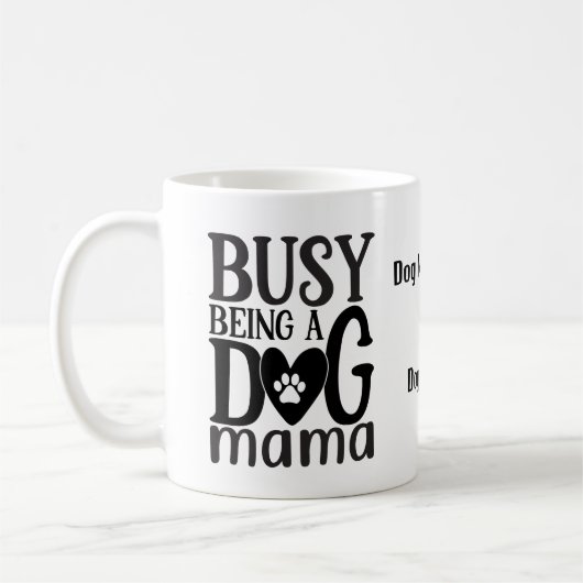 Personalizable Hunde Mama Kaffee Tasse (Links)