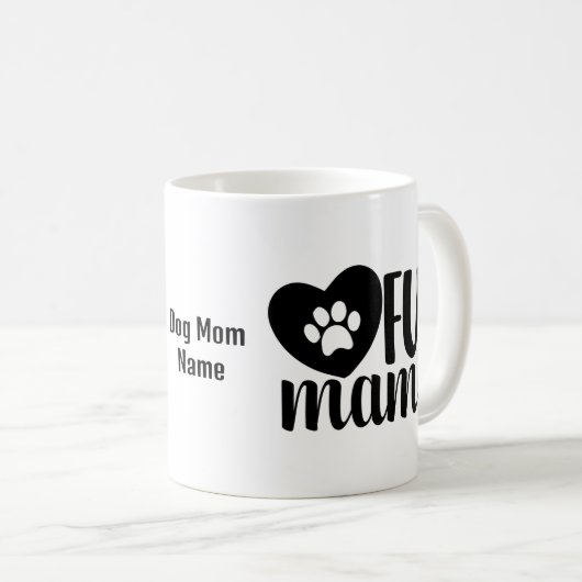 Personalizable Hunde Mama Kaffee Tasse (VorderseiteRechts)