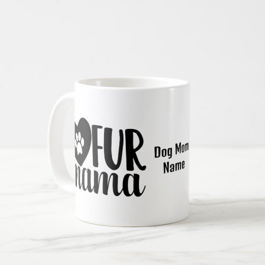 Personalizable Hunde Mama Kaffee Tasse (Vorderseite Links)