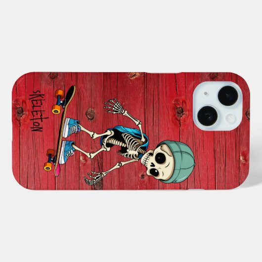 Personalizable iPhone Phone Case Skeleton Rustikal (Rückseite (Horizontal))