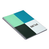 Personalizable Kohle Elfenbeinkühe Aquamarin Blau Notizblock (Rechte Seite)