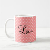 Personalizable Liebe-Tasse mit korallenrotem Kaffeetasse (Links)