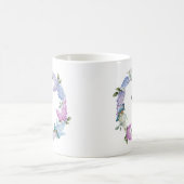 Personalizable lila lila Wreath und Drosseln Kaffeetasse (Mittel)