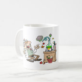 Personalizable lustiger wütender Wissenschaftler Kaffeetasse (Vorderseite Links)