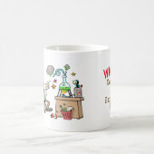 Personalizable lustiger wütender Wissenschaftler Kaffeetasse (Mittel)