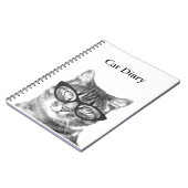 Personalizable Notizbuch mit lustigem Katzen-Foto Notizblock (Linke Seite)