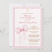 Personalizable Para Bautizo y Primer Cumpleaños Einladung (Vorderseite)