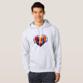 Personalizable Romantic Couple Silhouette Heart  Hoodie (Vorne ganz)