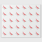 Personalizable Rot - heißes Geschenkpapier (Flach)