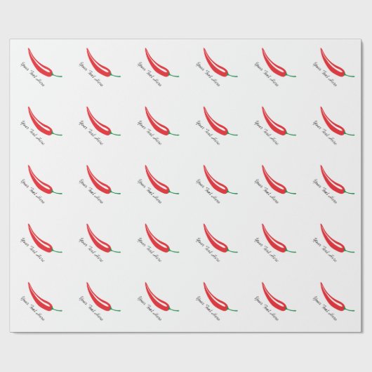 Personalizable Rot - heißes Geschenkpapier (Flach)