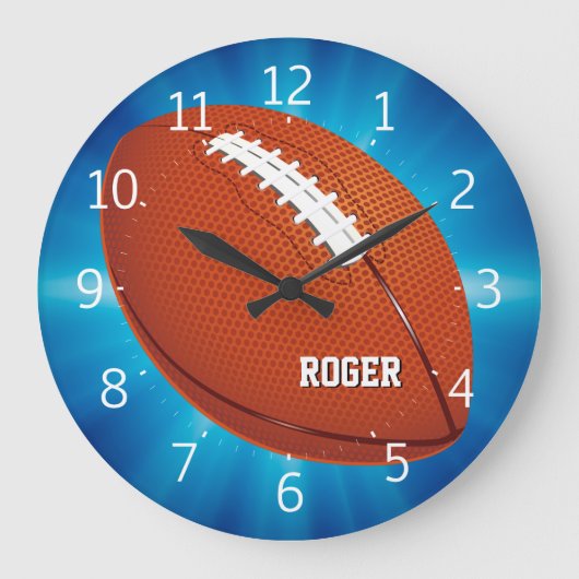 Personalizable Rugby Große Wanduhr (Vorderseite)