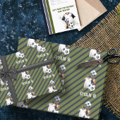Personalizable Soccer Thema Geschenk Wrap Geschenkpapier