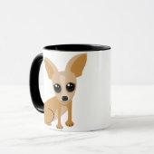 Personalizable TAN Chihuahua Tasse (Vorderseite Links)
