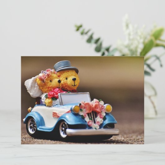 Personalizable Teddy Bear Wedding (Stehend Vorderseite)