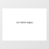 PERSONALIZABLE "TU TEXTO AQUI" FENSTERAUFKLEBER (Blatt)