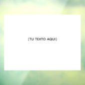 PERSONALIZABLE "TU TEXTO AQUI" FENSTERAUFKLEBER (Blatt 3)