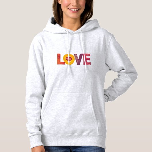 Personalizable Valentine's Day Heart Love Women's  Hoodie (Vorderseite)