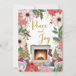 Personalizable Vintage Flat Holiday Card Feiertagskarte