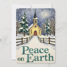 Personalizable Vintage Flat Holiday Card Feiertagskarte