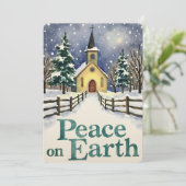 Personalizable Vintage Flat Holiday Card Feiertagskarte (Stehend Vorderseite)