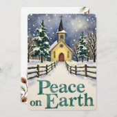 Personalizable Vintage Flat Holiday Card Feiertagskarte (Vorne/Hinten)