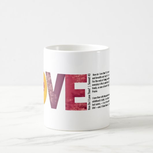 Personalizable Vintage Sonnet 43 Valentine’s Day  Kaffeetasse (Mittel)
