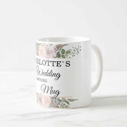 personalizable- Wedding-Planning-Mug Kaffeetasse (VorderseiteRechts)