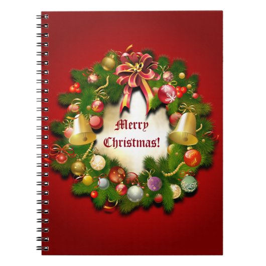 Personalizable WeihnachtsKranz Notizblock (Vorderseite)
