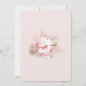 Personalizada de Bautizo para Niña con Flores Rosa Einladung (Rückseite)