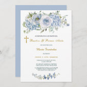 Personalizada Para Bautizo y Primer Cumpleaños Einladung (Vorne/Hinten)