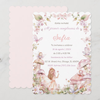 Personalizadas De Cumpleaños De Hadas Einladung