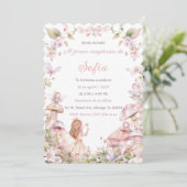 Personalizadas De Cumpleaños De Hadas Einladung (Stehend Vorderseite)