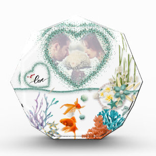 personalizado con corazones brillante fotoblock